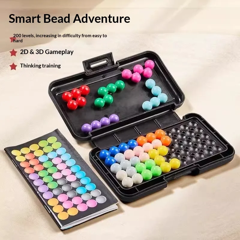 Smart Magic Beads Challenge Pyramid Plate Children's Training Logical Thinking Ability Puzzle Toy