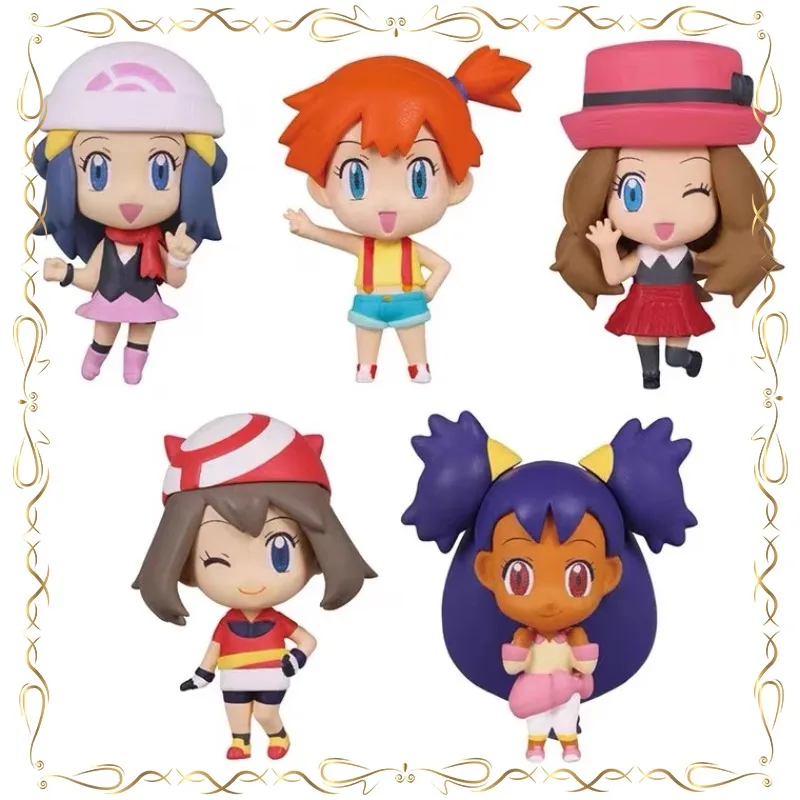 【IN SHELF】Pocket Monsters Best Wishes Alice Dawn Gashapon Anime Figures Kawaii Desktop Ornament Action Figure Model Toys