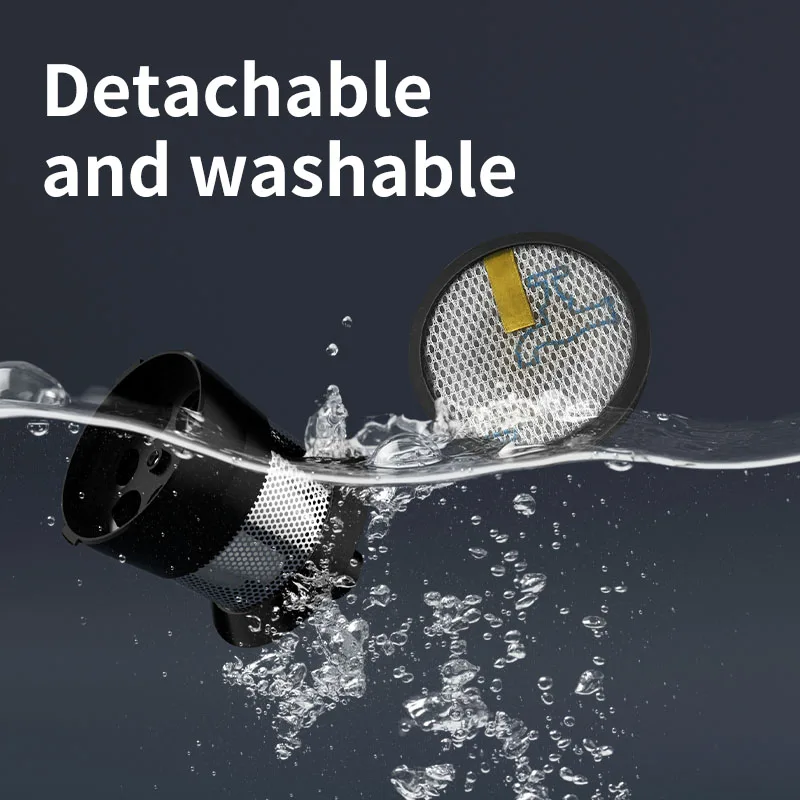 مكنسة كهربائية لاسلكية 15000 باسكال كشف الغبار بالضوء الأخضر 270 °   فرشاة مرنة وقت تشغيل 30 دقيقة 900 مل كوب غبار متعدد الأسطح