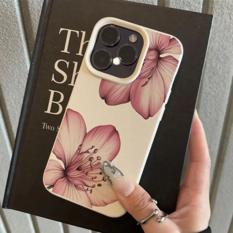 Advanced And Gorgeous Large Flowers Phone Case For IPhone 16 Pro Max 17 Air 14 Plus 13 12 11 15 16 16E 17E Soft Cover Case Funda