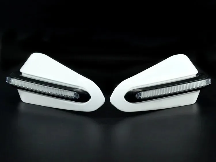 

For Motorcycle Handlebar LED Handguards Windproof Hand Protectors with Turn Signal Lights for Street Bike Off-Road