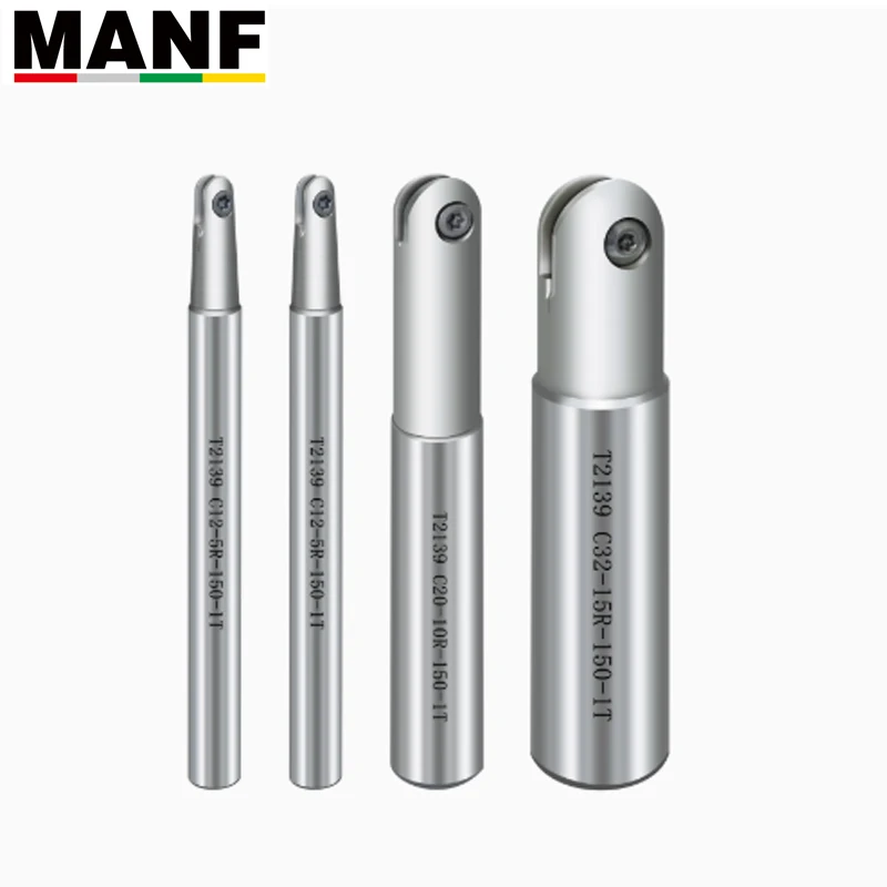 MANF T2139 C32 15R 16R Carbide Insert Clamped Fast Feeding Alloy Round End Mills High-Speed Cutting Ball Milling Cutter