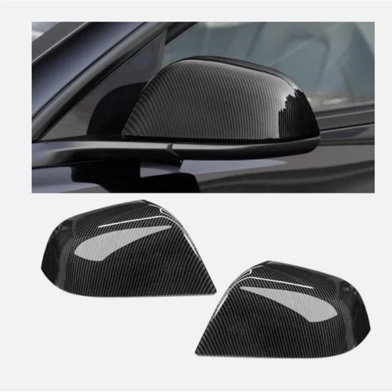 Aufklebbare Seitenspiegel-Schutzabdeckung in Carbon-Optik für Tesla Model 3 2017-2023 und Model 3 Highland 2024-2026 – Detail 2