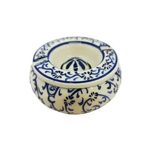 Friendly Art Gift Ceramic Estuary Pattern Wind Ashtray 7 cm Colorful Softcover Tile Ceramic