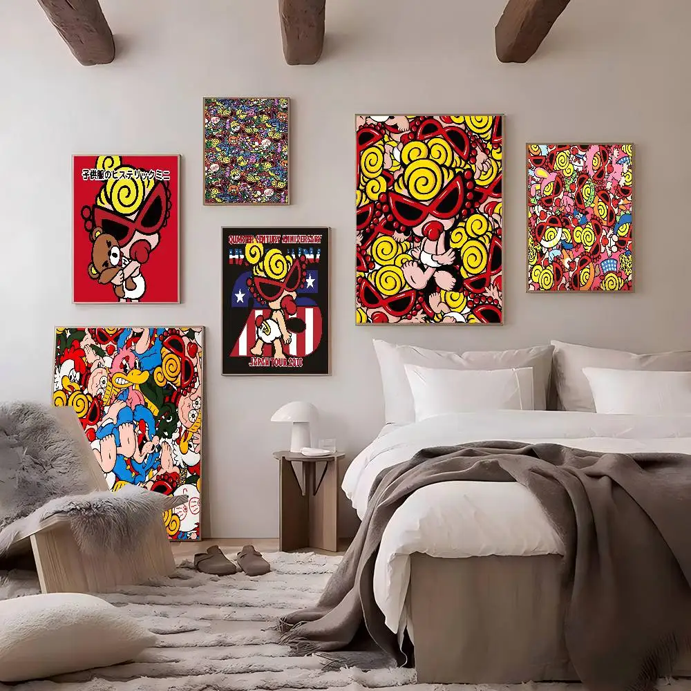 Japan Fashion H-Hysteric M-Mini Classic Vintage Posters Decoracion Painting Wall Art White Kraft Paper Kawaii Room Decor