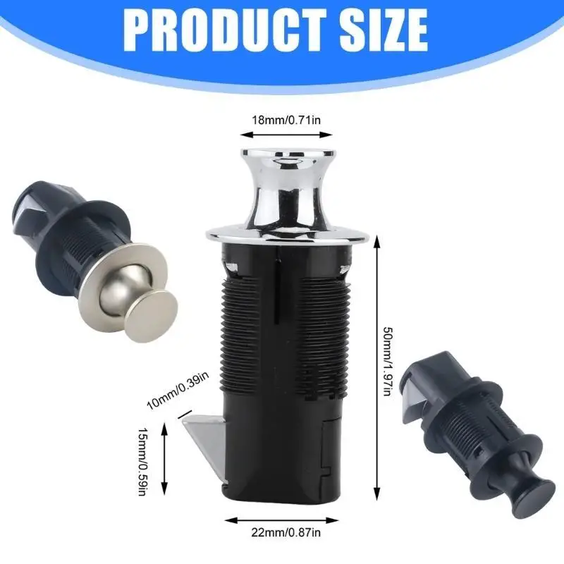652F Round Embedded Push to Open Lock Heavy Duty Zincs Alloy Flush Mount Cabinet Lock for Drawer Cupboard Easy Installation