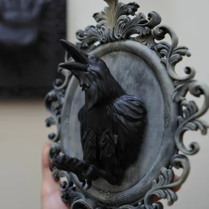 

New loween Gothic Sle Decorative Crow Pendant Cross-Border Baroque Sle Wall Decor Home Accories