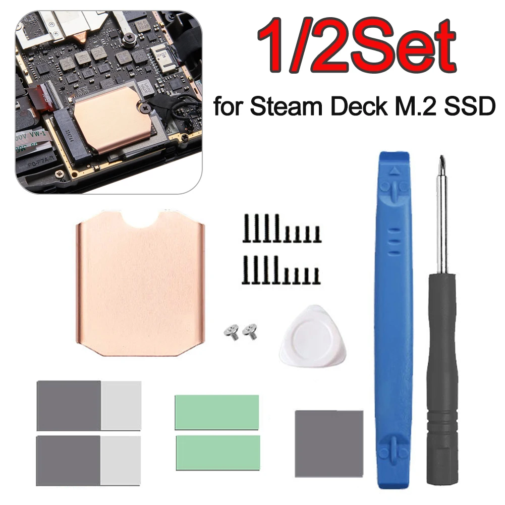 SSD Copper TN30 For Steam Deck Copper Heat Sink Cooling Thermal Pad for Steam Deck Console M.2 2230 Heatsink Game Accessories