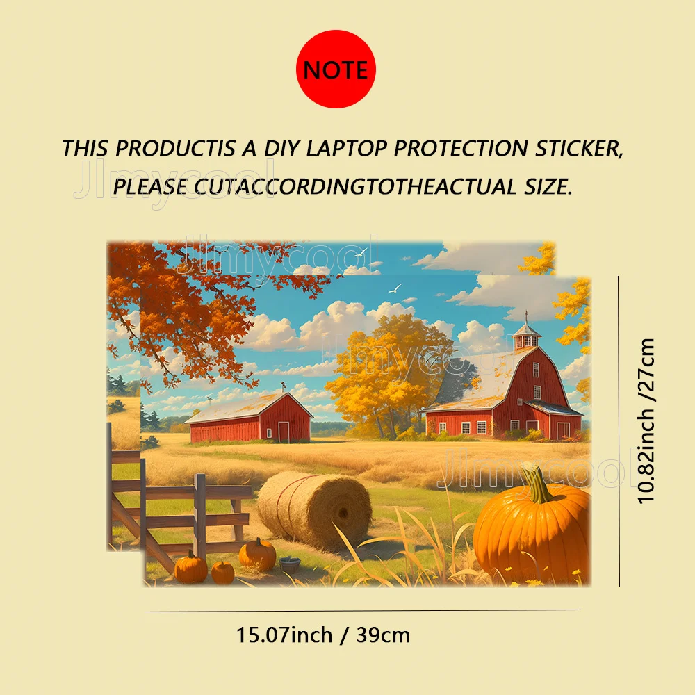 2Piece Farm Ranch Anime Pattern Laptop Decal Case Universal Netbook Skin Sticker Non-reusable Laptop Stickers Waterproof