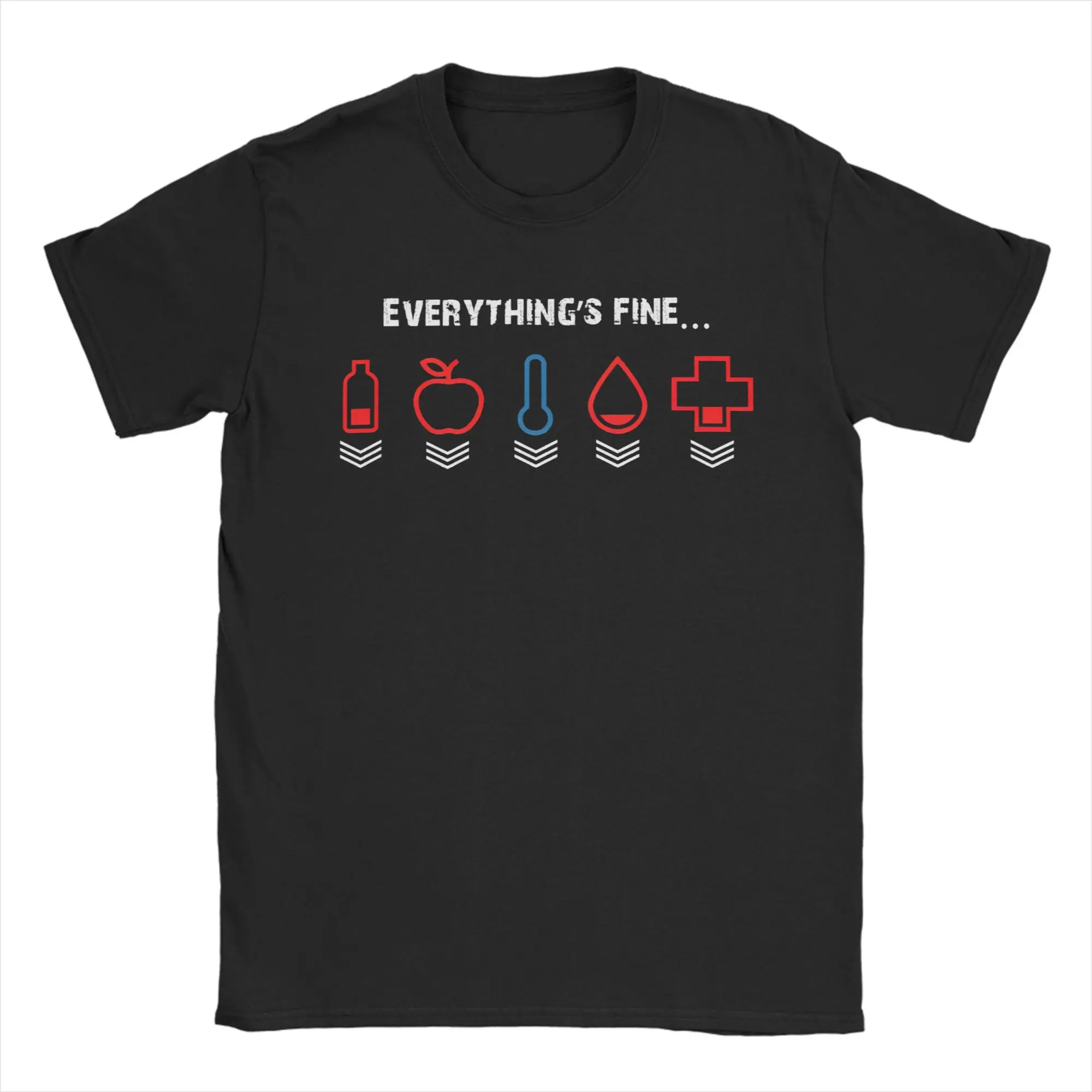 Camiseta para hombre I'm Fine Everything's Fine DayZ, camiseta novedosa con juego de disparos, camisetas de manga corta, ropa gráfica 100% algodón