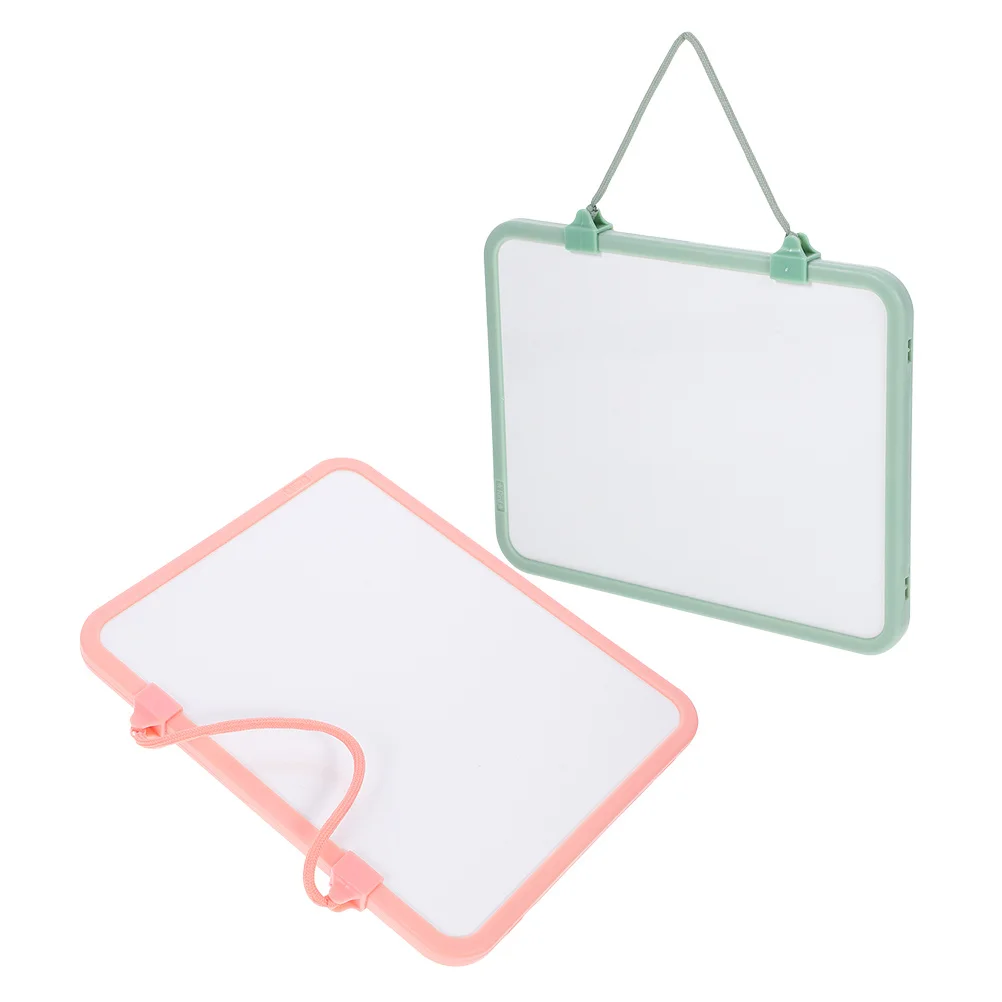 2Pcs 드라이 지우기 화이트 보드 교수형 쓰기 보드 다기능 낙서 작은 사무실 학생 사용 드라이 지우기 보드