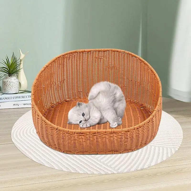 Hot Selling Handmade Creative Imitation Rattan Weaving Cat Nest, Dog Nest, Pet Nest Wholesale Pet Nest Rattan Weaving