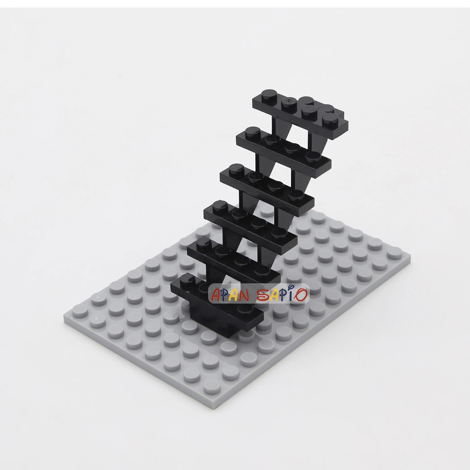 5 pçs diy blocos de construção escada 7x4x6 figura grossa tijolos educativos brinquedos criativos para crianças tamanho compatível com 30134