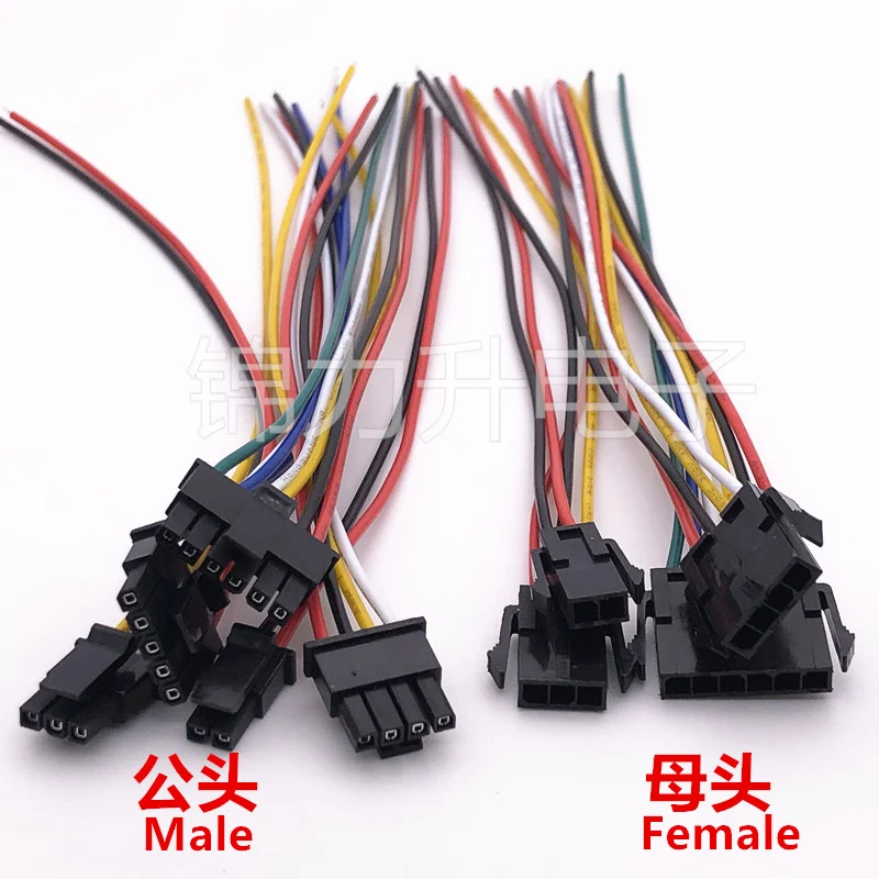 Molex MX3.0MM Single Row Cables 22AWG Small 5557 5559 Male Female Air Docking Electronic Cable 43645/43640 Terminal Line 2P~6Pin