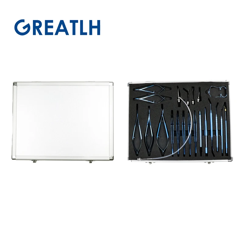 高品質21点セット チタン合金白内障眼科手術器具 キャリングケース付き