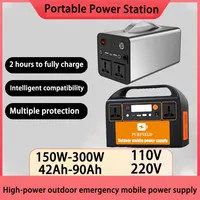 Portable Power Station 42Ah-90Ah 150W-300W Battery Outdoor Camping Emergency Power Supply Solar Generator Home Outdoor Emergency