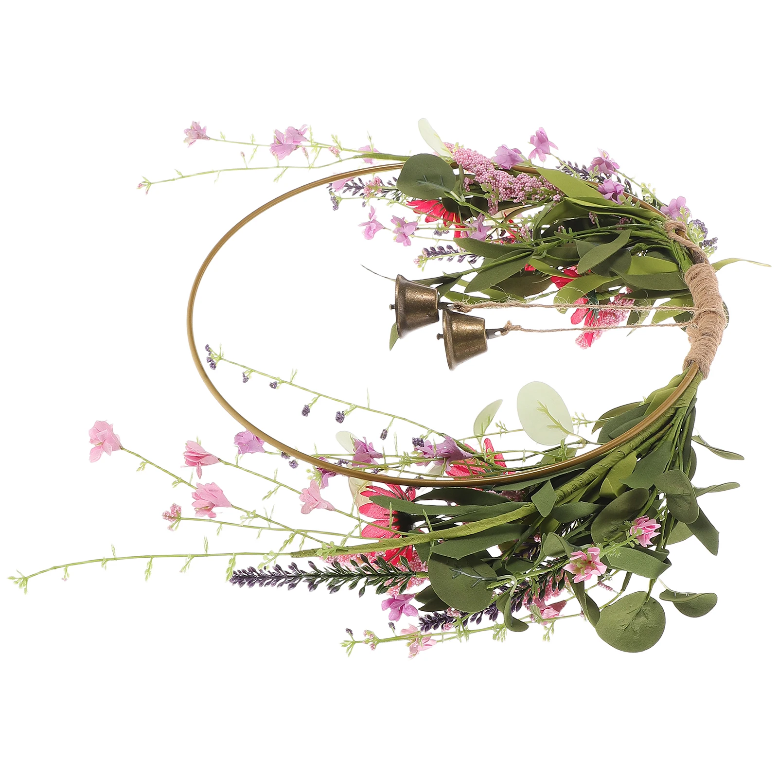 

Artificial Floral Lavender Spring Hoop Decorative Door Garland Indoor Floral Spring Wreath Wedding Wreath Flower Ring