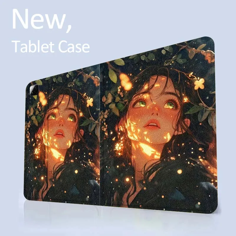 

Girl Flower Beautiful Art Tablet Case For Xiaomi Redmi Mi Pad 4 5 6 6s 7 7s SE Pro 2 11 Plus Max 12.4 11.2 12.5 8.7 inch