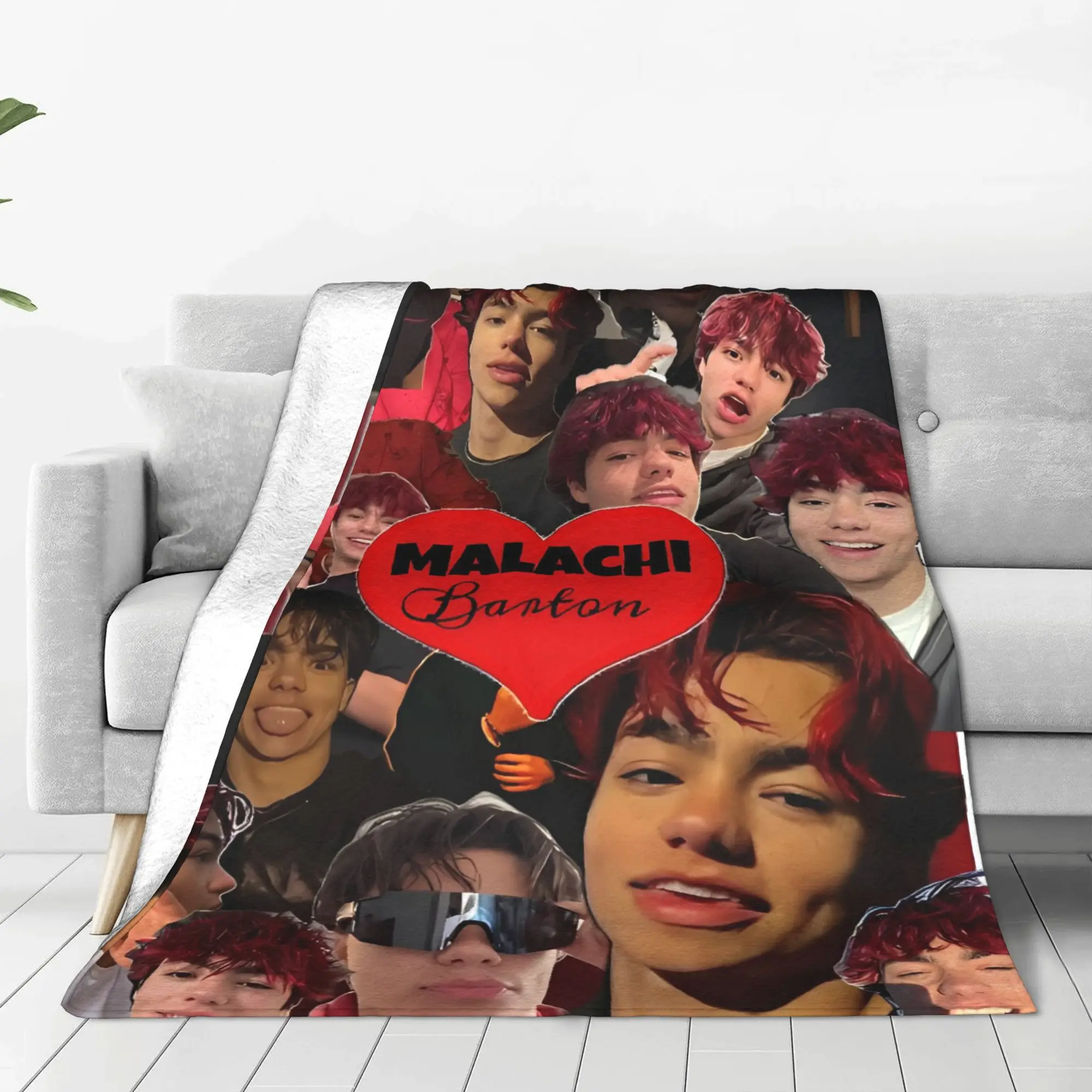 Malachi Barton American Actor Blanket  Super Warm Novelty Plush Throw Blanket For Boy Girl Living Room Flannel Bedspread Bed