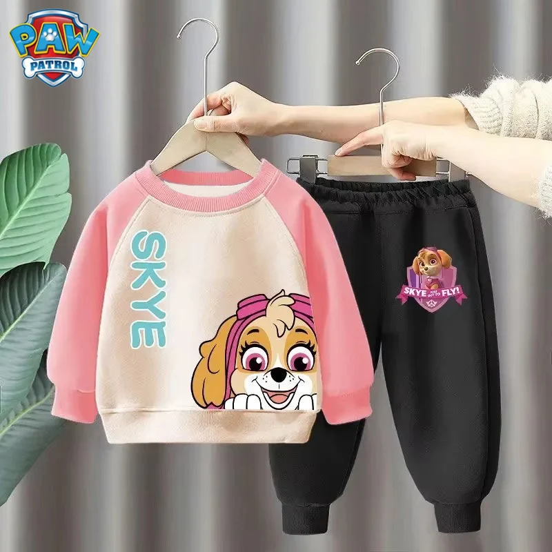 Autumn Winter Baby Girl Boy Clothes Set Children Cartoon Printing Sweatshirt Top and Pants Bottom 2 Piece Suit Cotton Tracksuit