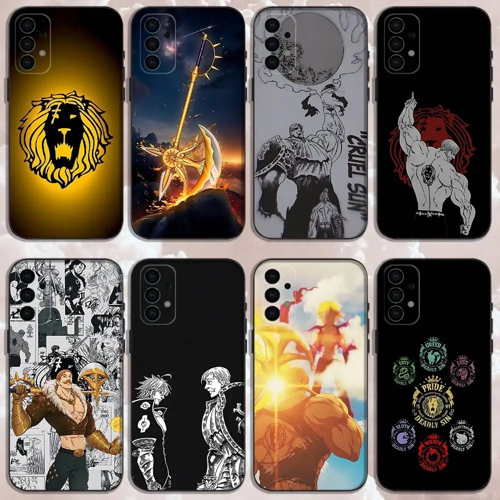 

E-Escanor Seven Deadly Sins Phone Case For Samsung Galaxy A73,31,32,72,41,53,52,71,22,5G,Note,J7,8,9 Soft Black Cover