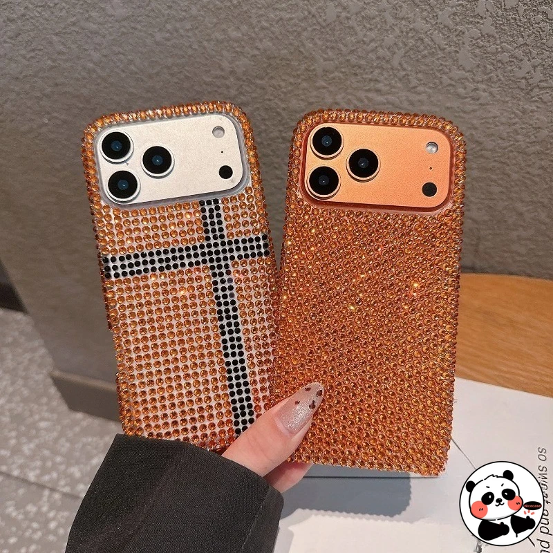 

Vibrant Orange Rhinestone Phone Case For OPPO Find X9 X8S X8 X7 Pro Ultra X6 X5 Pro Lite X3 X2 Neo Lite Pro Luxury Soft Cover