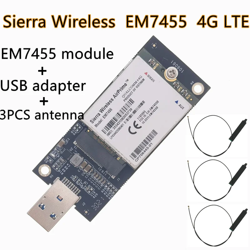 Go! USB module EM7455 DW5811E 4G LTE FD / TD LTE CATSH ChG module, suitable for E7270 E7470 E7370 E5570 E5470