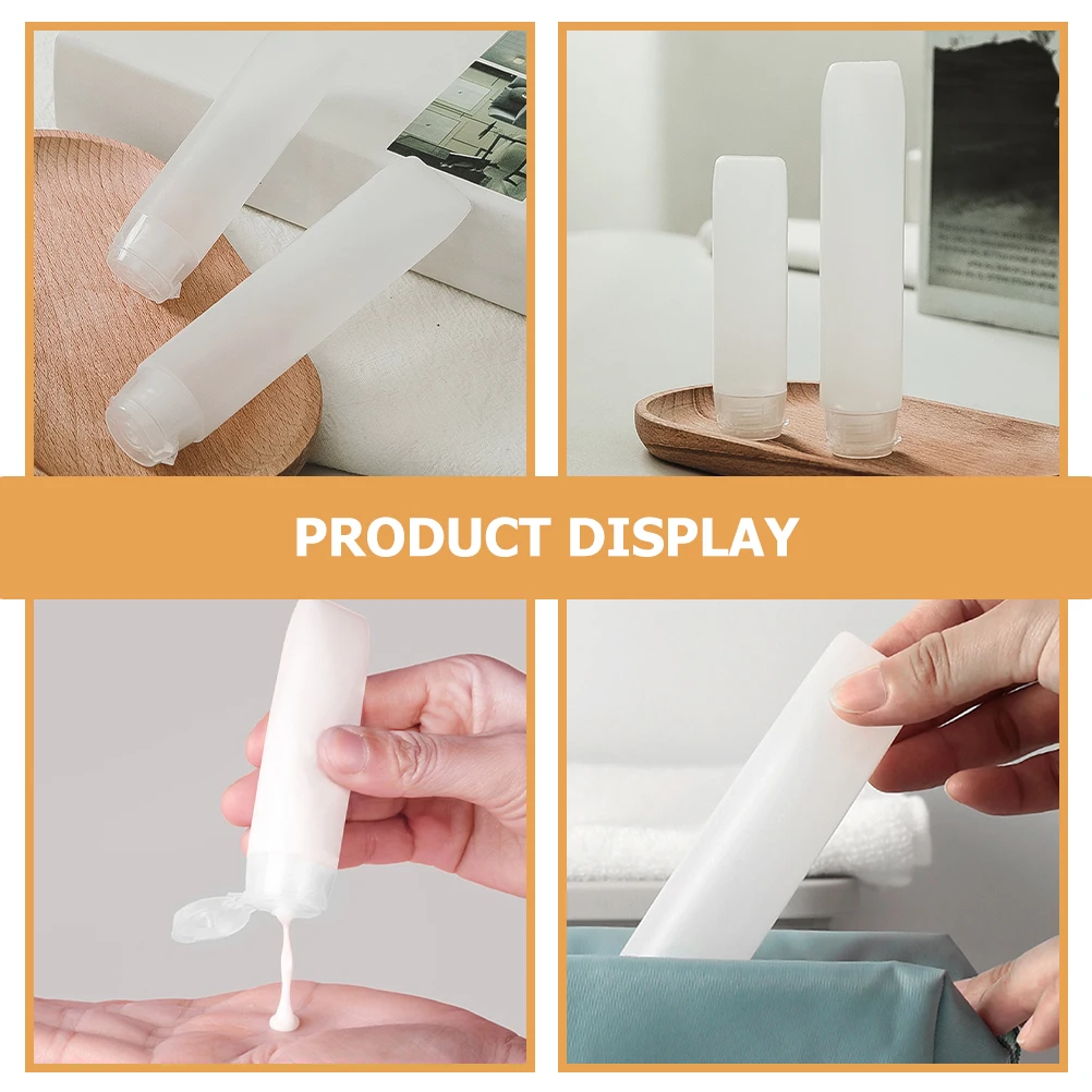 

12pcs Bottles Soft Clear PP Portable Travel Supplies Refillable Empty Tubes Leak Proof Squeeze Bottles Facial Cleanser