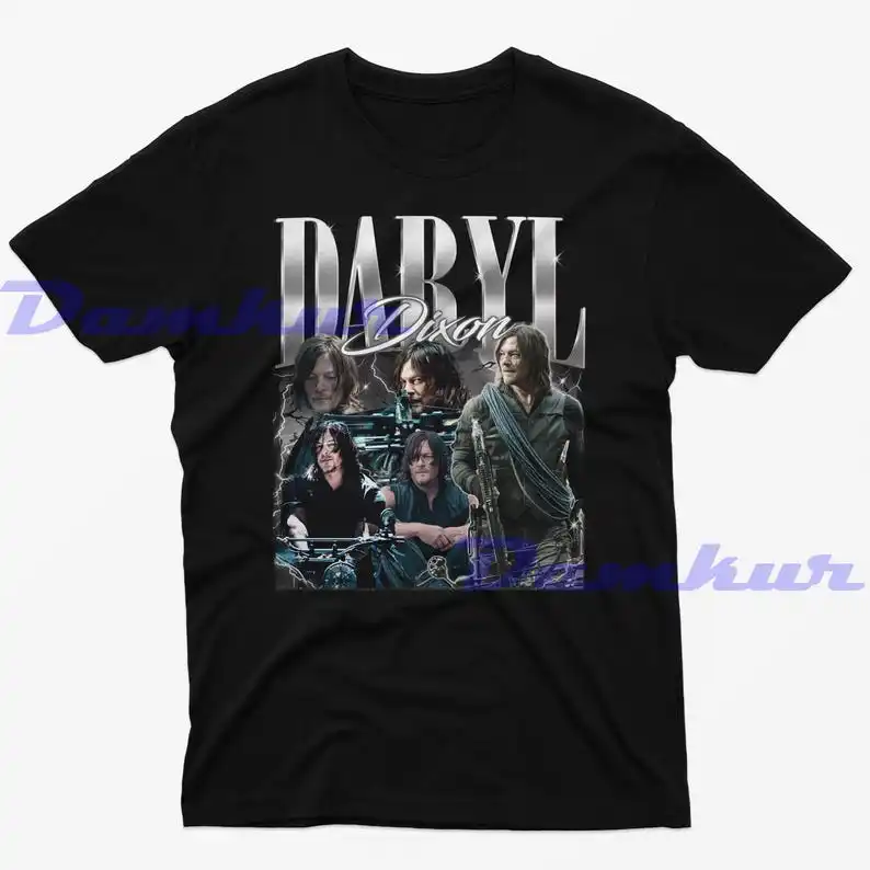 قميص ريترو داريل ديكسون، تي شيرت داريل ديكسون فان، هدية، قميص نورمان ريدوس، ريك جرايمز