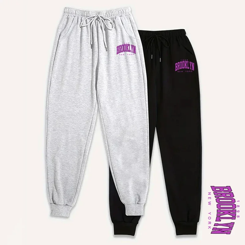 Brooklyn Womens 2 Pack Sweatpants Everyday Jogging Pants Soft Fit Trousers 2025 Autumn Winter Casual Streetwear Lounge Wear Set