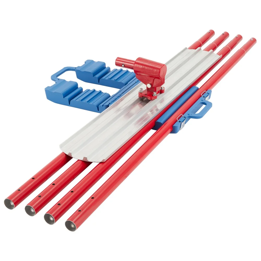 48x8" Aluminum Alloy Concrete Float Tool, Concrete Kit Bull Float with 4 Float Handle Bracket Concrete Tools Finishing