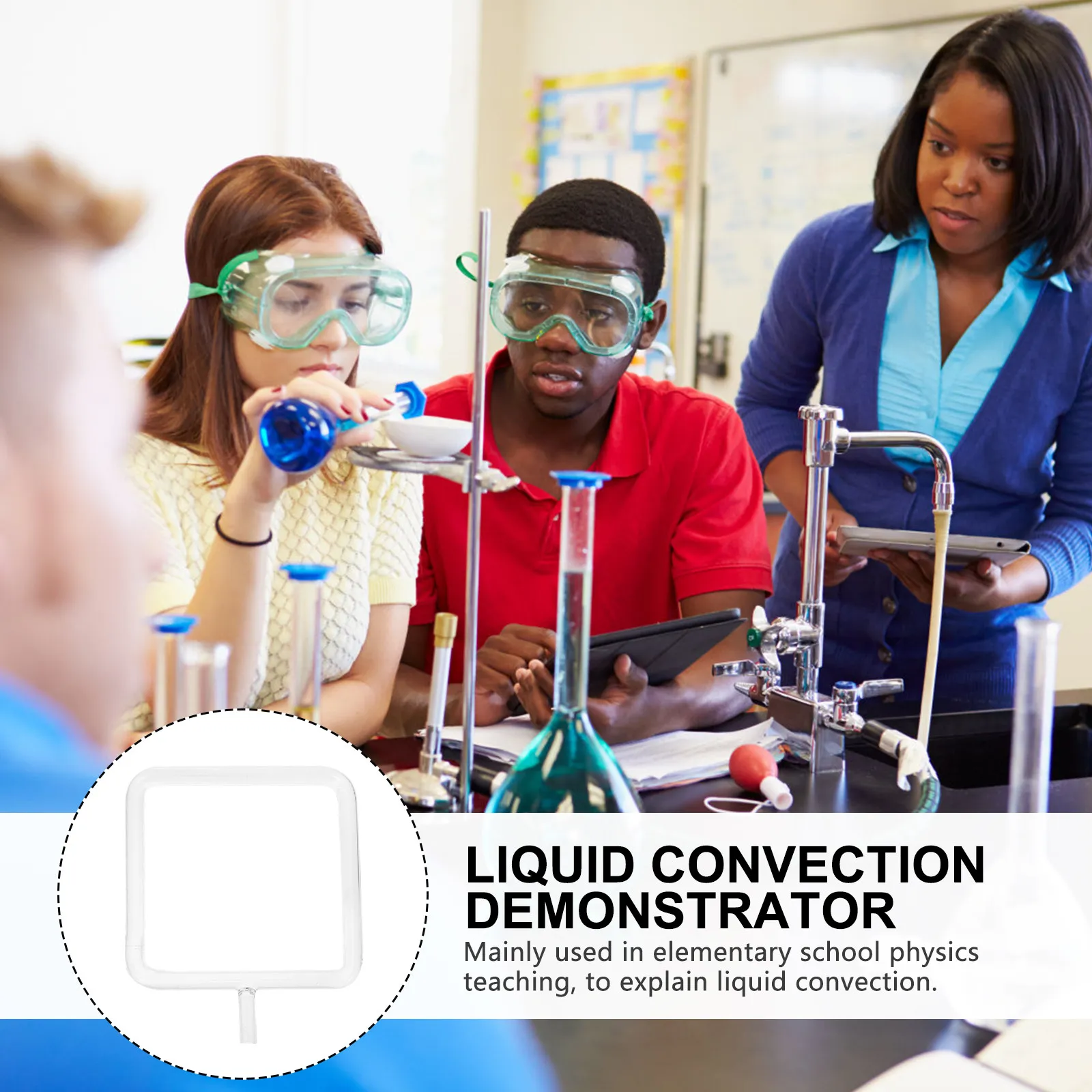 1Pcs Liquid Convection Demonstrator Lightweight Portable Physics Teaching Equipment for Student Fun Experiments School Physics