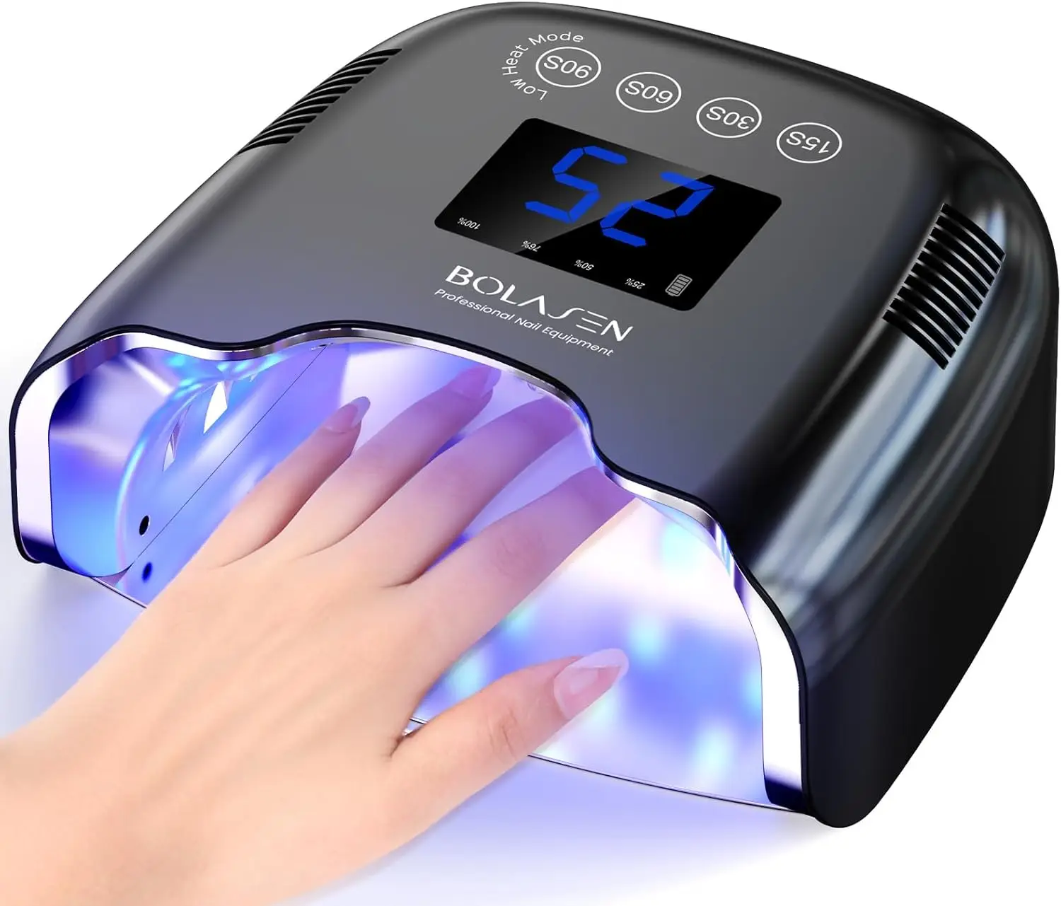 

Cordless Rechargeable UV Nail Lamp -UV Light for Gel Nails with Metallic Reflector & Metal Base, 54W Portable Wireless LED