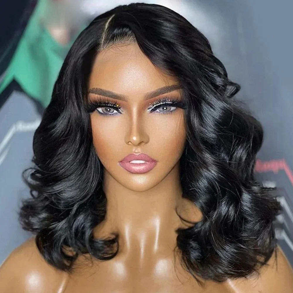 

Body Wave 13x4 Lace Front Wig Transparent 180% 13x6 Lace Frontal Human Hair Wigs Short Bob Brazilian Remy For Women