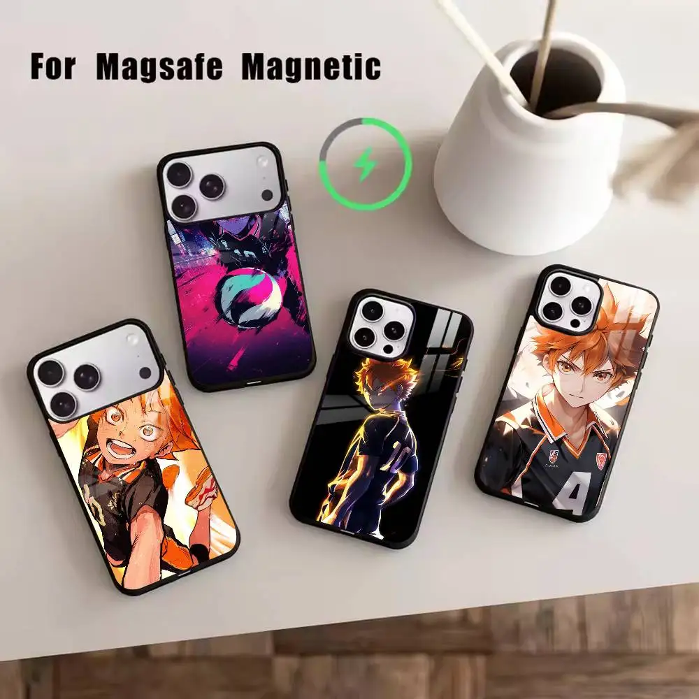 

Japan Volleyball Shoyo Hinata Phone Case For iPhone17,16,15,14,13,12,11 Plus,Pro Magnetic For Magsafe Wireless Charging
