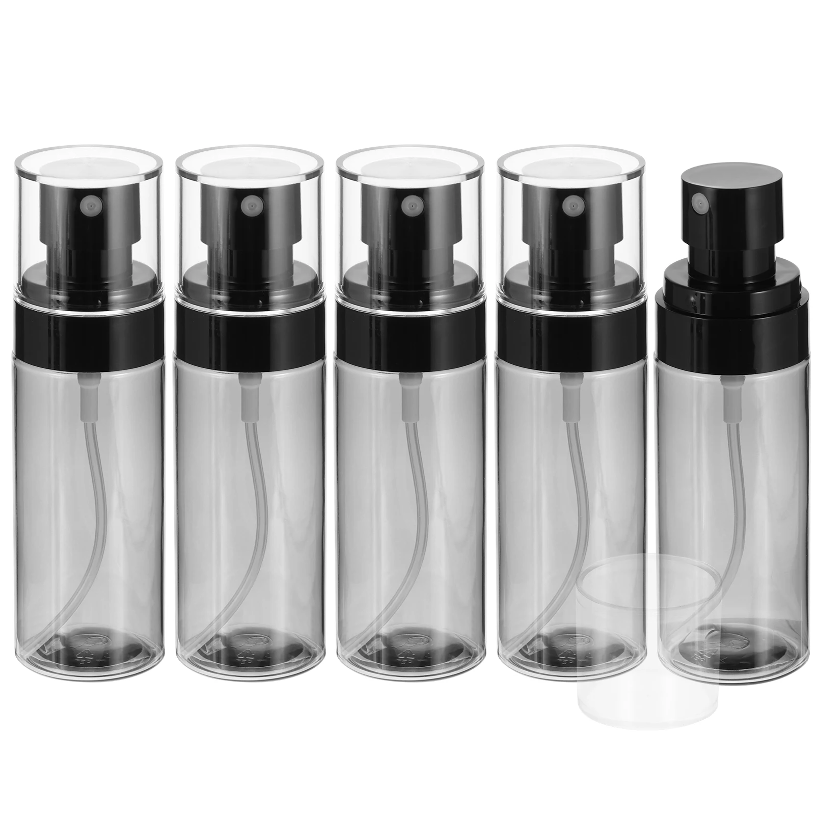 

5pcs 100ml Spray Bottles Portable Spray Bottle Durable Plastic Sunscreen Portable Travel Size Cosmetics Sub Bottles