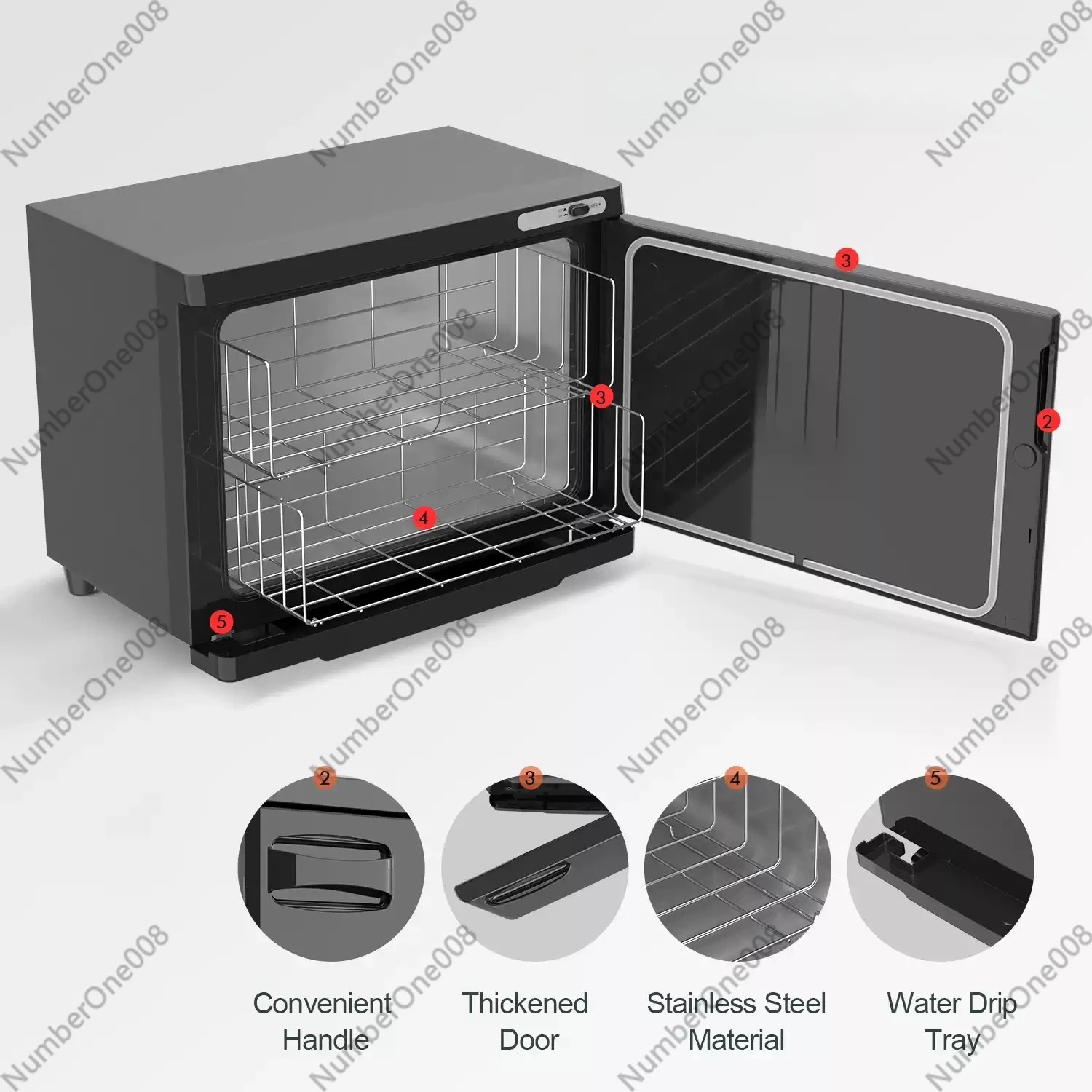Electric Towel Warmer Salon Beauty Use Black Towel Warmer Bucket Spa