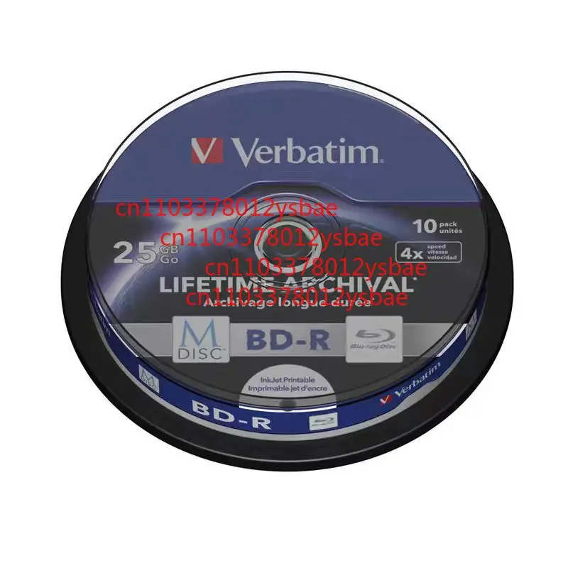 MDisc BD-R 25GB 4X Blu Ray 25G Lifetime Archival InkJet Printable 10Pcs