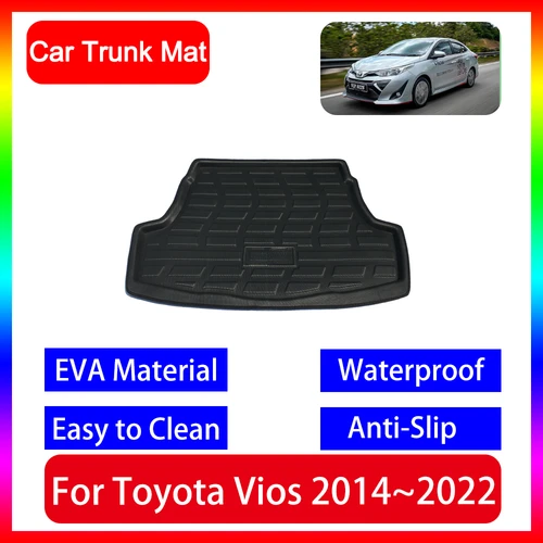 Alfombrilla para maletero de coche, almohadilla impermeable y a prueba de polvo para Toyota Yaris Vios L sedan Ativ Limo XP150 2014 ~ 2022 2015 2016 2018 2019 2021 2022