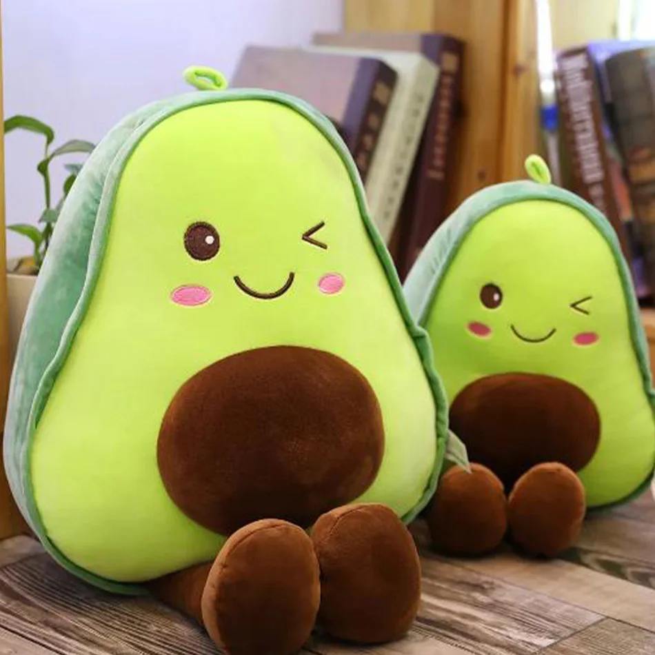 جديد لطيف الأفوكادو ألعاب من نسيج مخملي دمية الأطفال وسادة نوم دمية كبيرة هدية عيد Kawaii الإبداعية الفاكهة خرقة دمية وسادة
