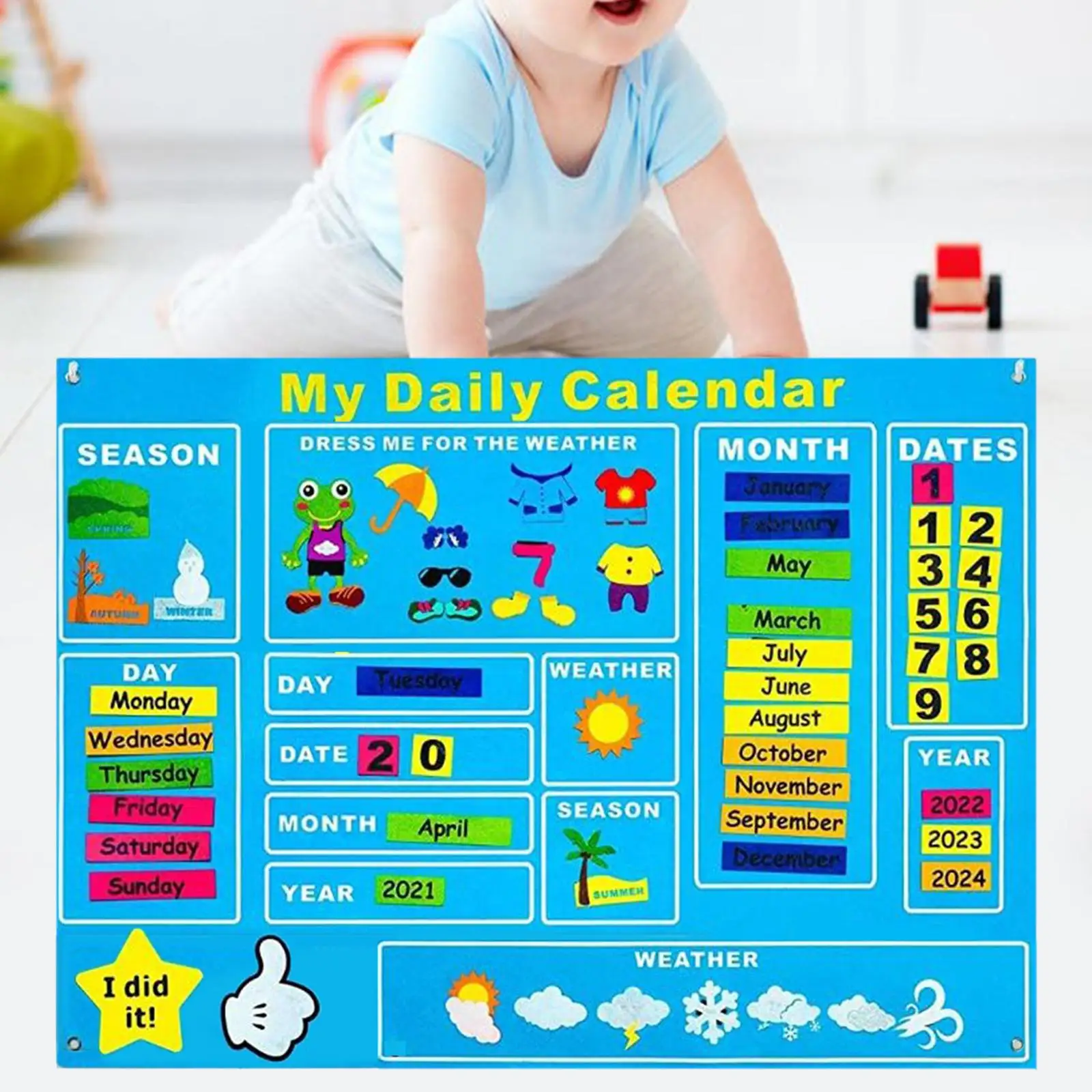 Felt Busy Board Foldable Montessori Preschool Stories Board Flannel Early Teaching Aids Preschool Stories Activities Farm Zoo