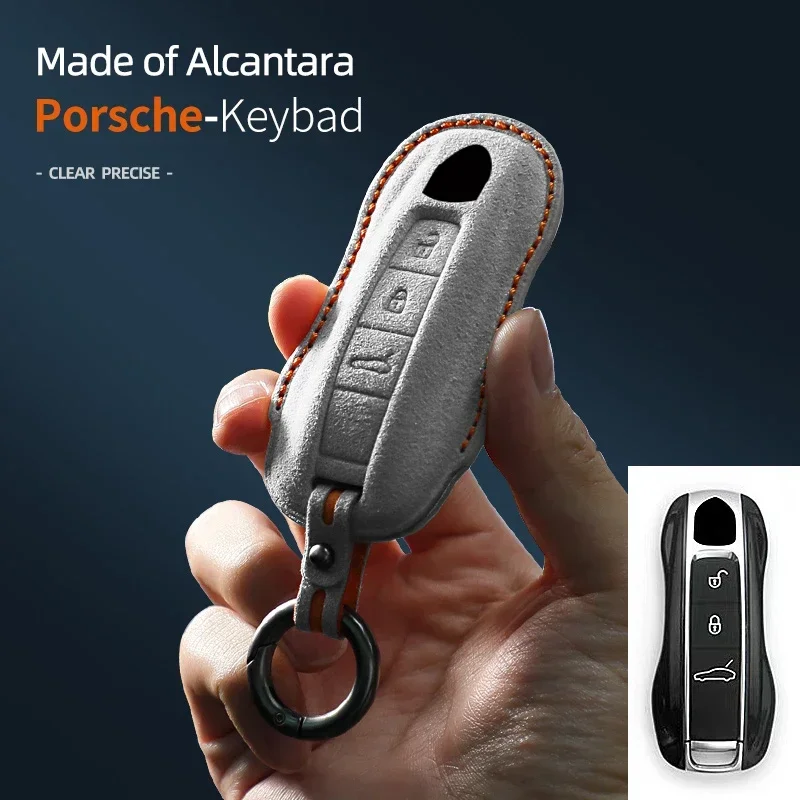 

Alcantara Car Key Case Cover Shell For Porsche Panamera Carman Macann Bobst Cayenne 911 970 981 991 996 92A 2017