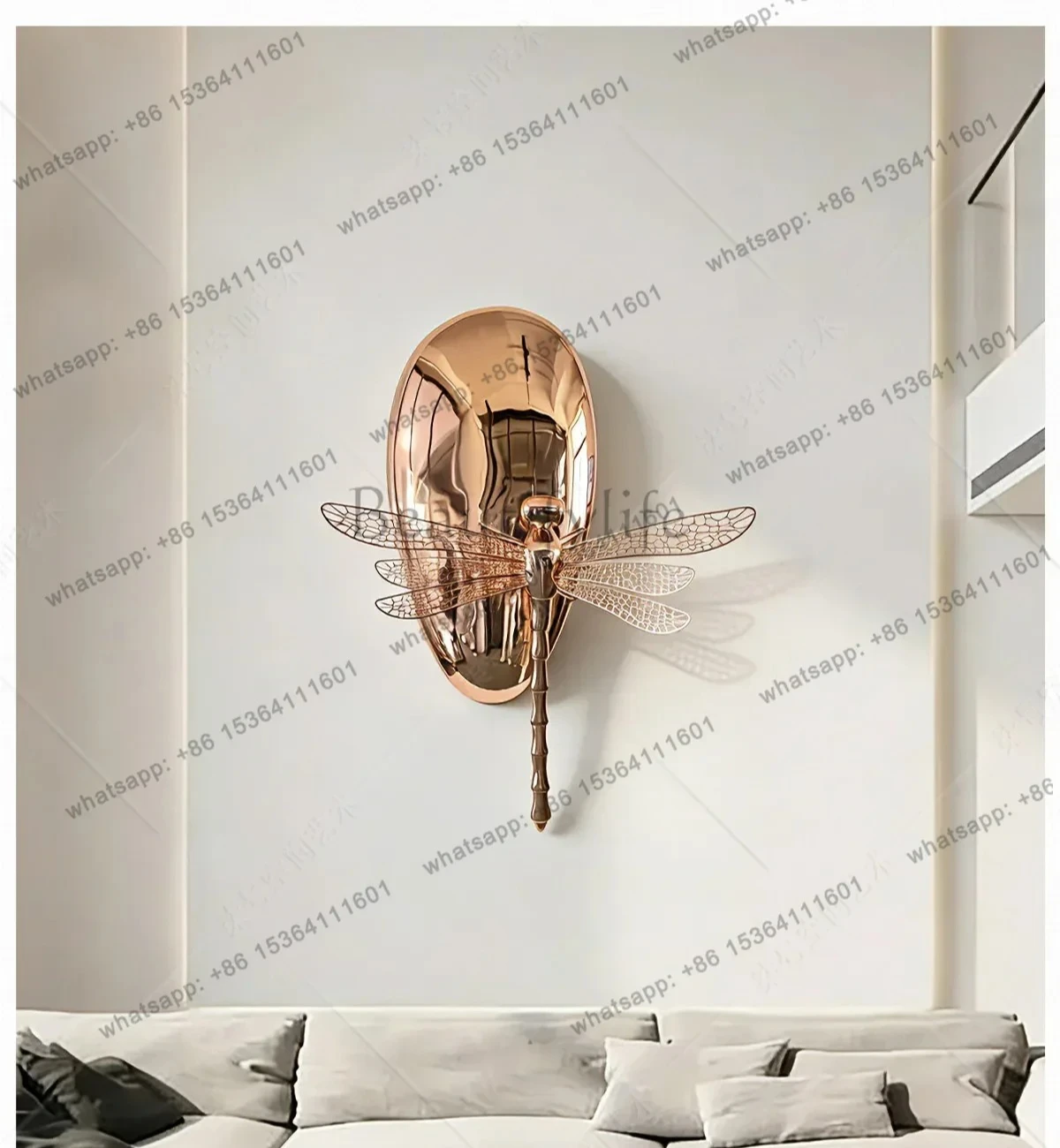 Factory Direct Stainless Steel Light Luxury Wall Decoration, Staircase Corner Entrance, Hotel Aisle, Elevator Side Sofa Wall Dec