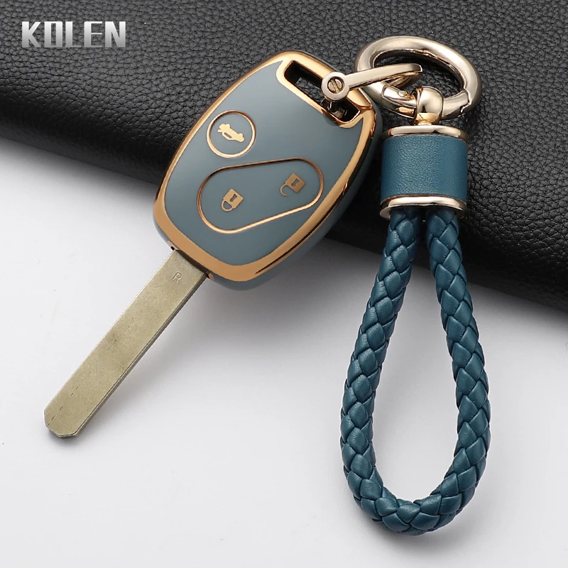Casing Kunci Mobil TPU Fashion untuk Honda Civic Accord VII Crv Frv Insight Shuttle Stream Jazz Pelindung Gantungan Kunci Shell Fob Bag