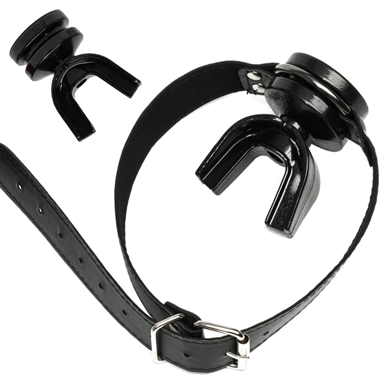 Sex Toys for Couples SM Bondage Open Mouth Gag Ring Oral Fixation Rubber Lips Adult Product Fetish Restraints Leather