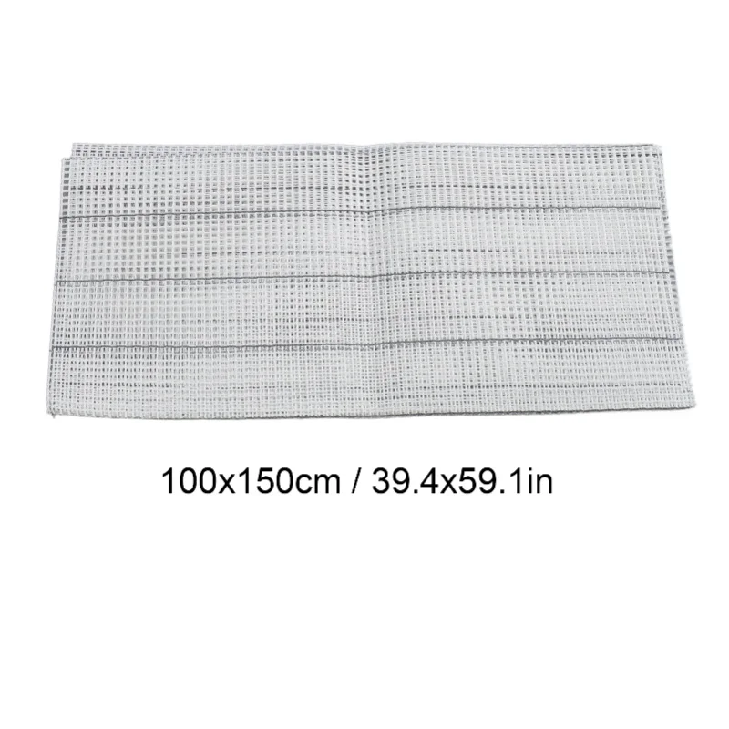 Mesh Canvas Sheets DIY Mesh Sheet Multifunctioneel tapijt Hooking Mesh voor borduurwerk Brei- en haakprojecten 100x150cm / 39,4x59,1in