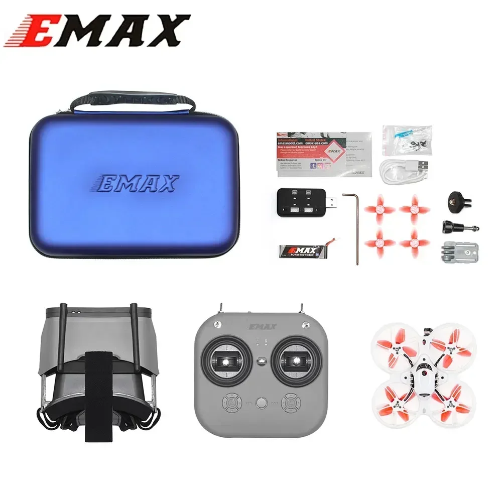 Emax Tinyhawk III RTF Kit 3 FPV Racing Drone F4 15000KV RunCam Nano 4 25-100-200mW VTX 1-2S FrSky D8 z kontrolerem i goglami