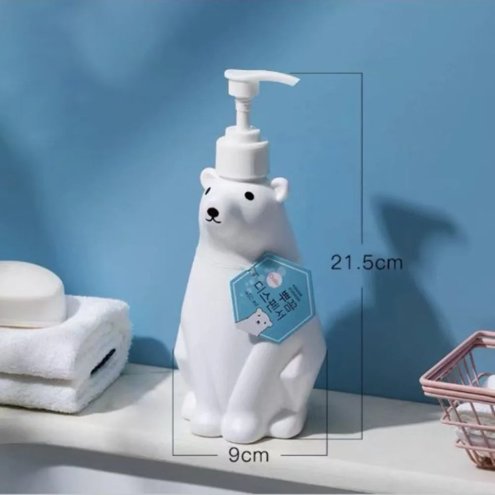 New Cute Bear Shape Soap Dispenser Liquid Shampoo Shower Gel Lotion Dispensing Bottle Hand Sanitizer Kitchen Press Pumps