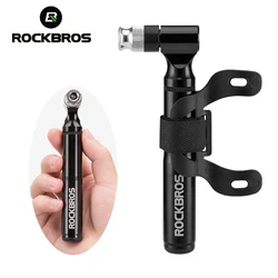 ROCKBROS Mini Bicycle Air Pump 130PSI Road Bike Pump Aluminum Alloy Portable Cycling Tire Inflator Pump MTB Bicycle Accessories