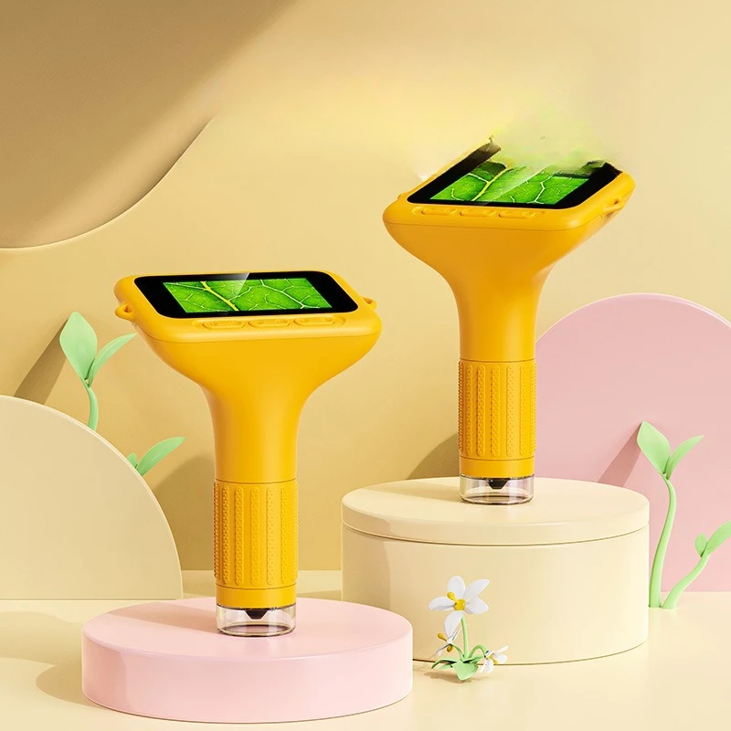 

3 inch screen high definition children digital microscope outdoor exploration field video photography insects plants